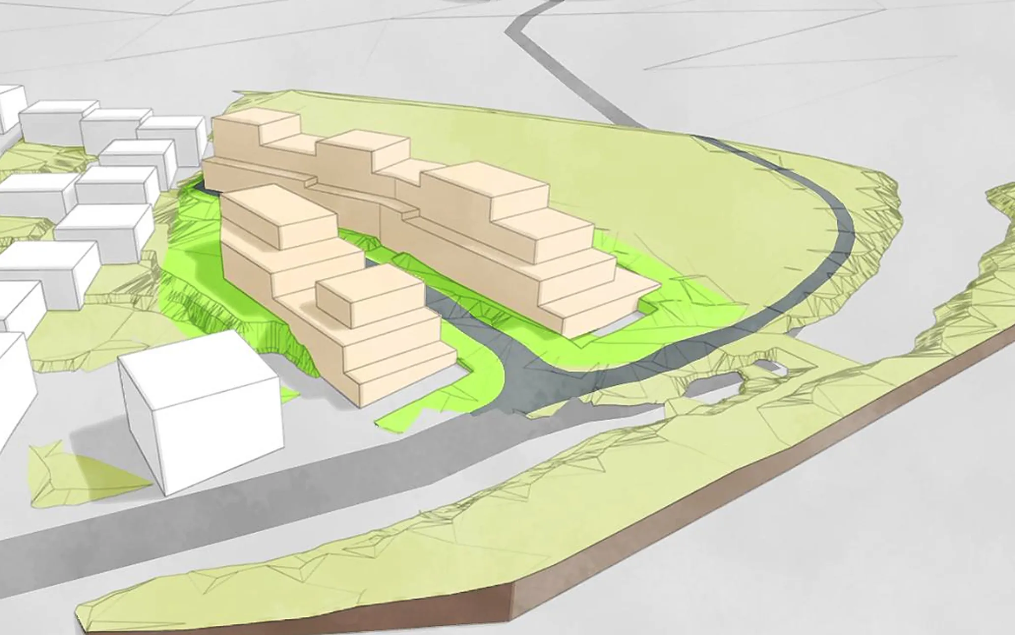 Volumenstudie des Projekts Lakeview in Zug